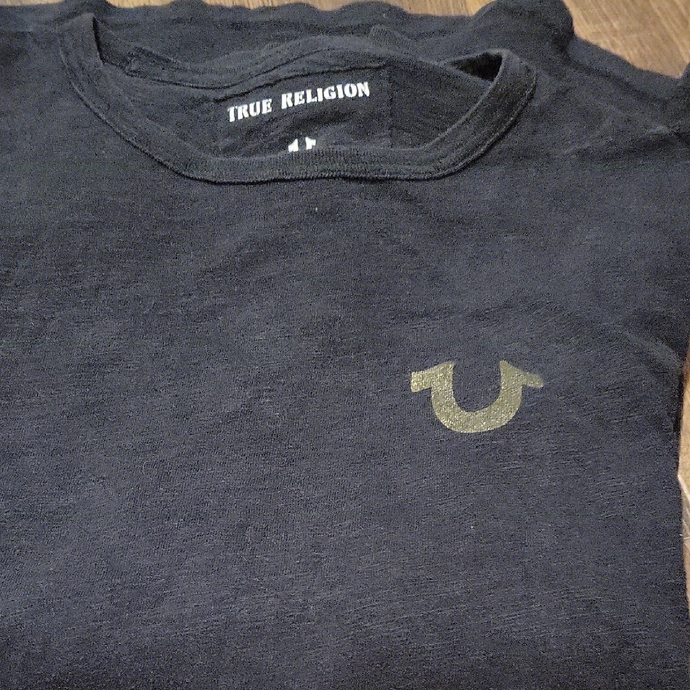 True Religion Men's Dark Gray Long Sleeve Tee - Picture 4 of 5